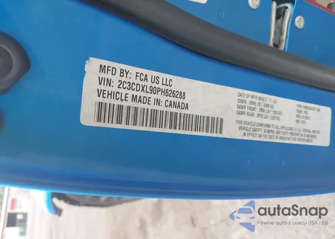 2023 Dodge Charger Srt Jailbreak из США, поврежденный, VIN 2C3CDXL90PH626288